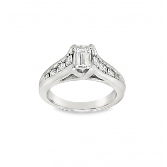 Pre Owned Platinum Princess Cut Diamond Ring ZB18